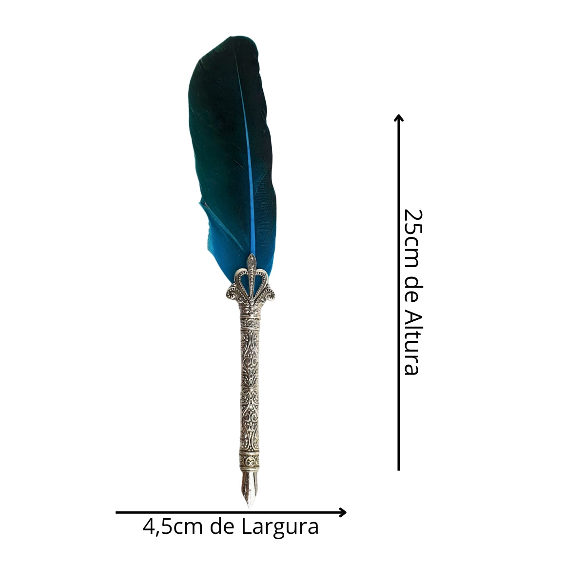 Caneta Tinteiro Simples Pena Verde Água Caneta Tinteiro Simples Pena Verde Água